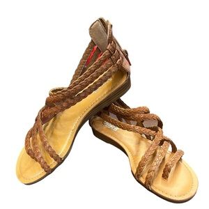 New in Box Carlos Santana Tan Braided Leather Sandal - Multiple Sizes